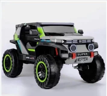 جیپ باتری خور 4×4 برای کودکان، ماشین بازی سواری کودک با صندلی دوگانه، چراغ ال ای دی، بلوتوث و موسیقی | ماشین های باتری بزرگ کودک | ماشین جیپ برقی برای رانندگی کودکان 3 تا 8 سال
