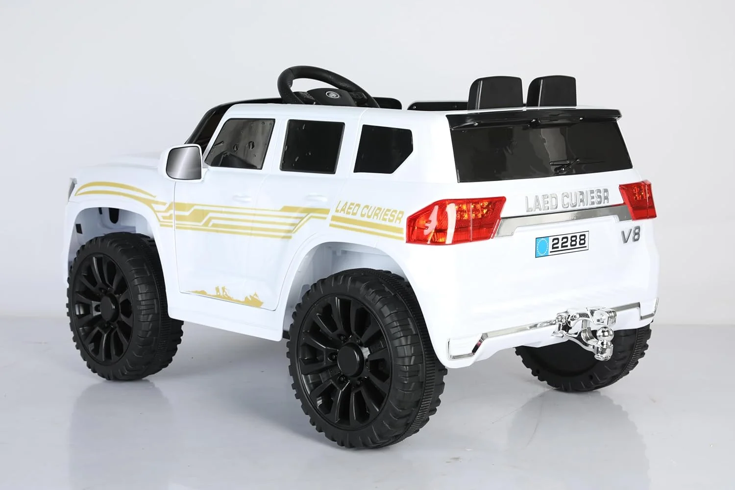 ماشین بازی دورسا مدل Toyota Land Cruiser با باتری 12 ولت، مناسب کودکان 2 تا 6 سال (سفید)