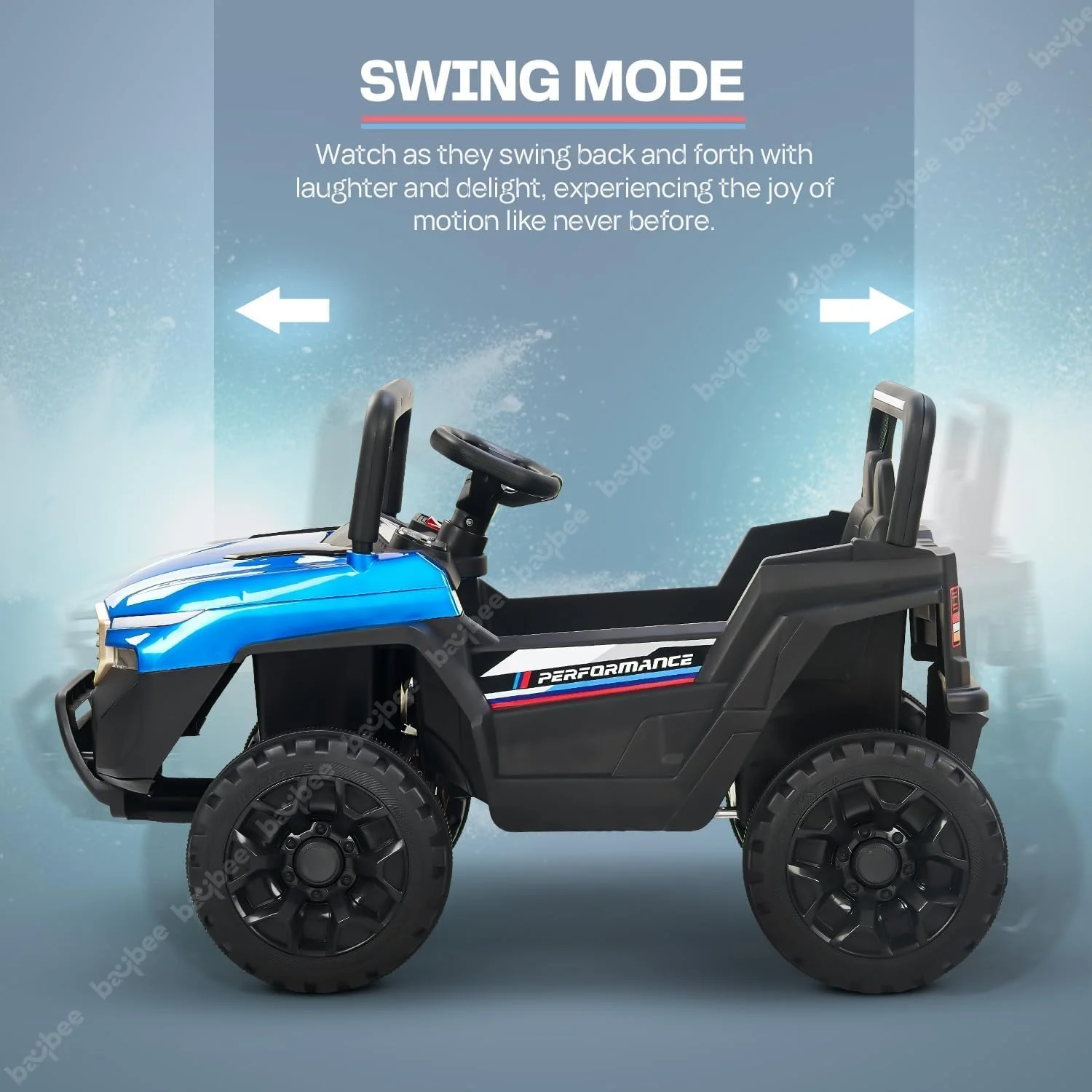 جیپ باتری خور کودک Baybee Alfton Pro، ماشین بازی سواری کودک با چراغ های RGB و موسیقی | ماشین بزرگ باتری خور کودک | جیپ برقی شارژی برای کودکان نوپا 2 تا 6 سال (آبی) جیپ باتری خور کودک Baybee Alfton Pro، ماشین بازی سواری کودک با چراغ های RGB و موسیقی | ماشین بزرگ باتری خور کودک | جیپ برقی شارژی برای کودکان نوپا 2 تا 6 سال (آبی)
