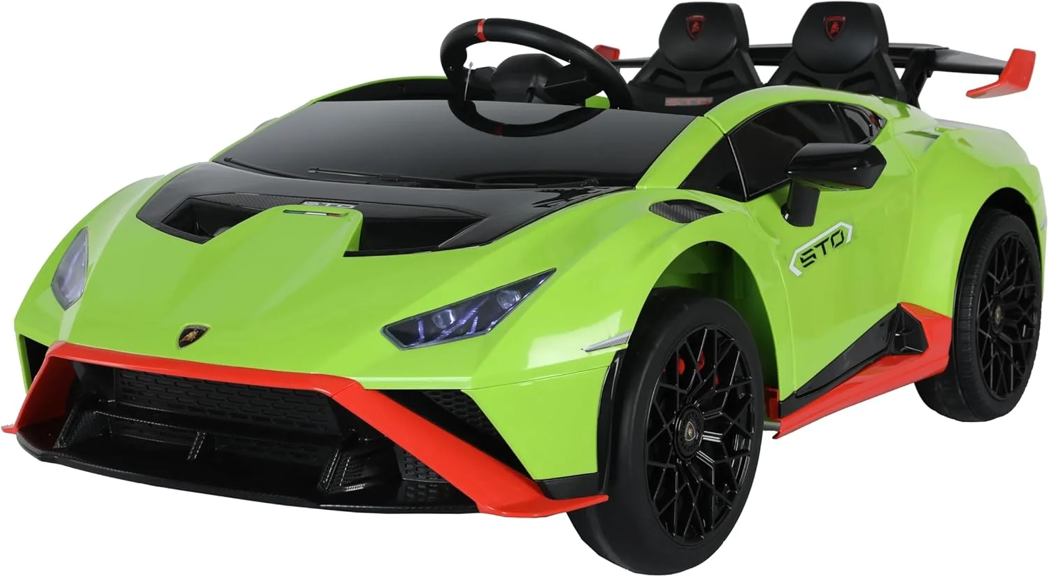 ماشین بازی دورسا مدل Lamborghini Huracan STO با باتری 12 ولت، مناسب کودکان 2 تا 6 سال (سبز لیمویی)