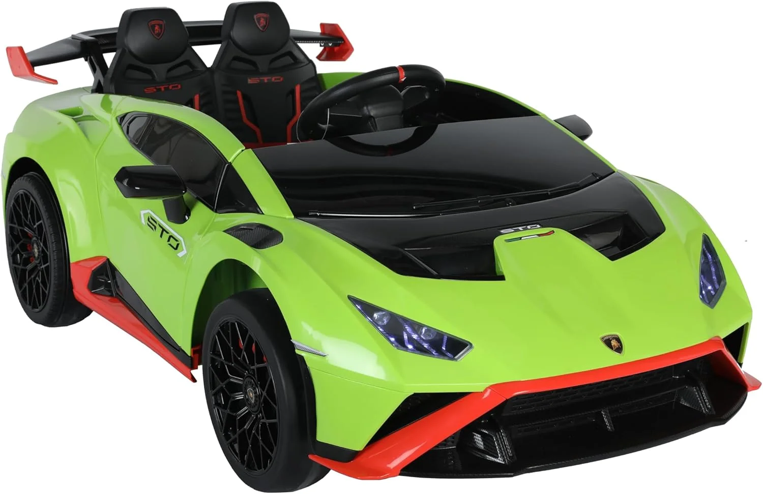ماشین بازی دورسا مدل Lamborghini Huracan STO با باتری 12 ولت، مناسب کودکان 2 تا 6 سال (سبز لیمویی)
