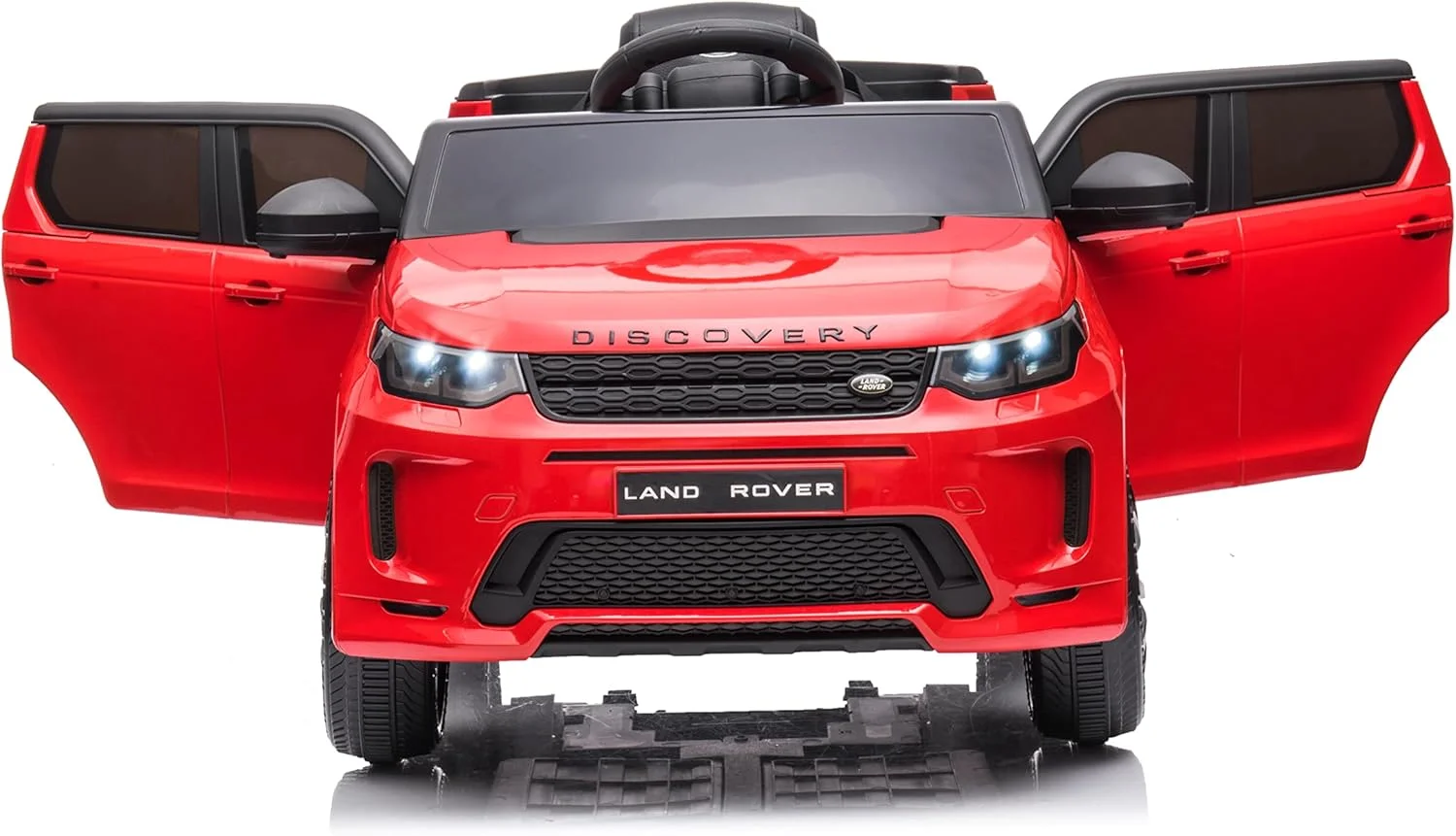 ماشین بازی دورسا رنجرور دیسکاوری دارای باتری 12 ولت، موزیک، صدا و نور | مناسب کودکان 2 تا 6 سال (قرمز)