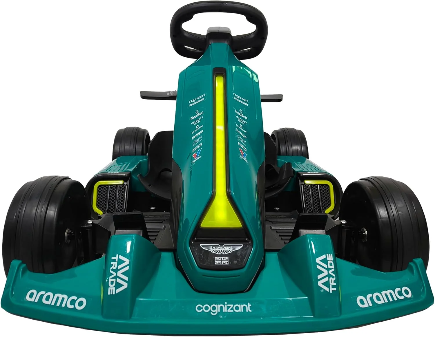 ماشین کارتینگ سواری آستون مارتین F1 با باتری 12 ولت برای کودکان، دارای چراغ های LED، صداهای موتور، 2 سرعت، بدنه قابل افزایش، پدال پا و ترمز، حداکثر وزن 50 کیلوگرم، حرکت به جلو و عقب (باتری خور) ماشین کارتینگ سواری آستون مارتین F1 با باتری 12 ولت برای کودکان، دارای چراغ های LED، صداهای موتور، 2 سرعت، بدنه قابل افزایش، پدال پا و ترمز، حداکثر وزن 50 کیلوگرم، حرکت به جلو و عقب (باتری خور)
