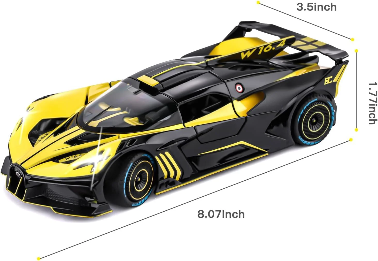 مدل اسباب بازی ماشین اسپرت با مقیاس ۱:۲۴، ماشین اسباب بازی دایکست آلیاژی، مجموعه عقب کشیدنی با قابلیت باز شدن ۴ درب، اسباب بازی های عقب کشیدنی آلیاژ روی با چراغ و موسیقی، هدیه ای برای پسران و دختران