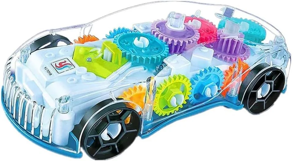 ماشین مسابقه ای دنده ای TOY GARDEN، اسباب بازی ماشین با صدا و نور مکانیکی شبیه سازی دنده شفاف، هدیه برای پسران و دختران