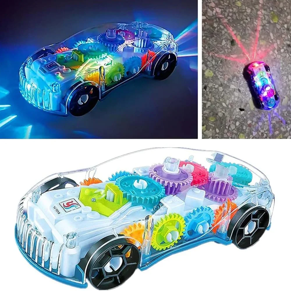 ماشین مسابقه ای دنده ای TOY GARDEN، اسباب بازی ماشین با صدا و نور مکانیکی شبیه سازی دنده شفاف، هدیه برای پسران و دختران