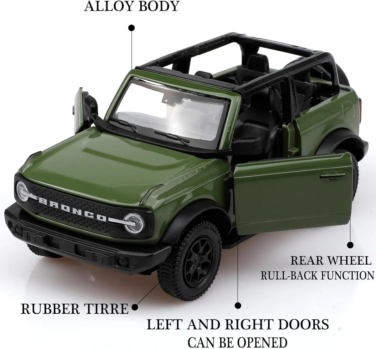 مدل ماشین فلزی فورد برونکو TOKAXI مقیاس 1/36، ماشین های اسباب بازی فورد عقب کش، هدیه ماشین برای پسران و دختران