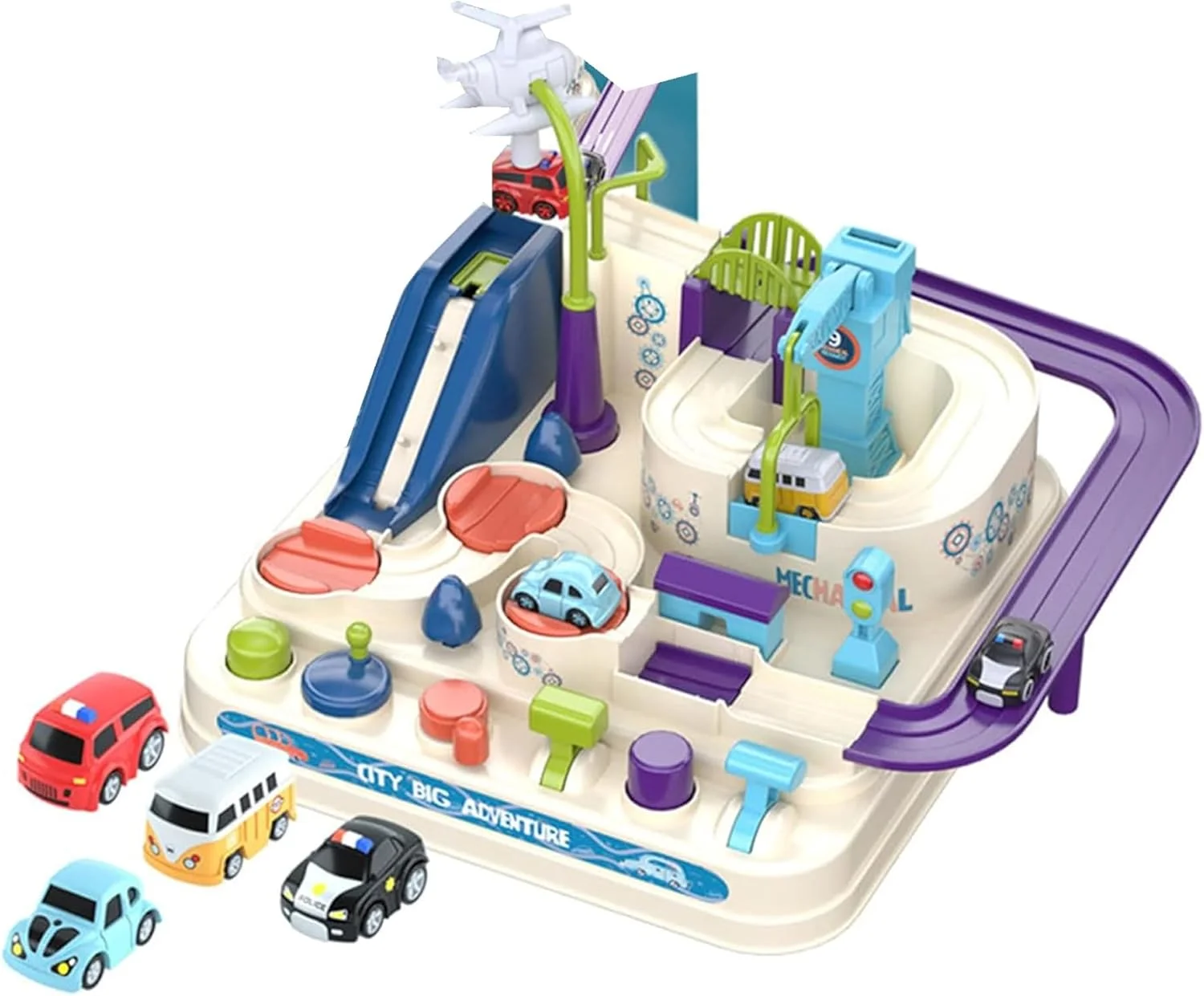 اسباب بازی های ماجراجویی ماشین سولفار، اسباب بازی پیش دبستانی نجات شهر، اسباب بازی های آموزشی برای کودکان، پیست مسابقه برای پسران، مجموعه بازی پیست ماشین مسابقه تعاملی والدین و کودک برای پسران و دختران 2 3 4 5 6 7 8 ساله