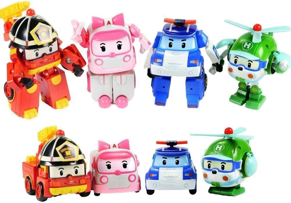 اسباب بازی ربوکار پولی کره ای، مجموعه 4 عددی، ماشین ربات تبدیل شونده اسباب بازی ربوکار پولی کره ای، مجموعه 4 عددی، ماشین ربات تبدیل شونده