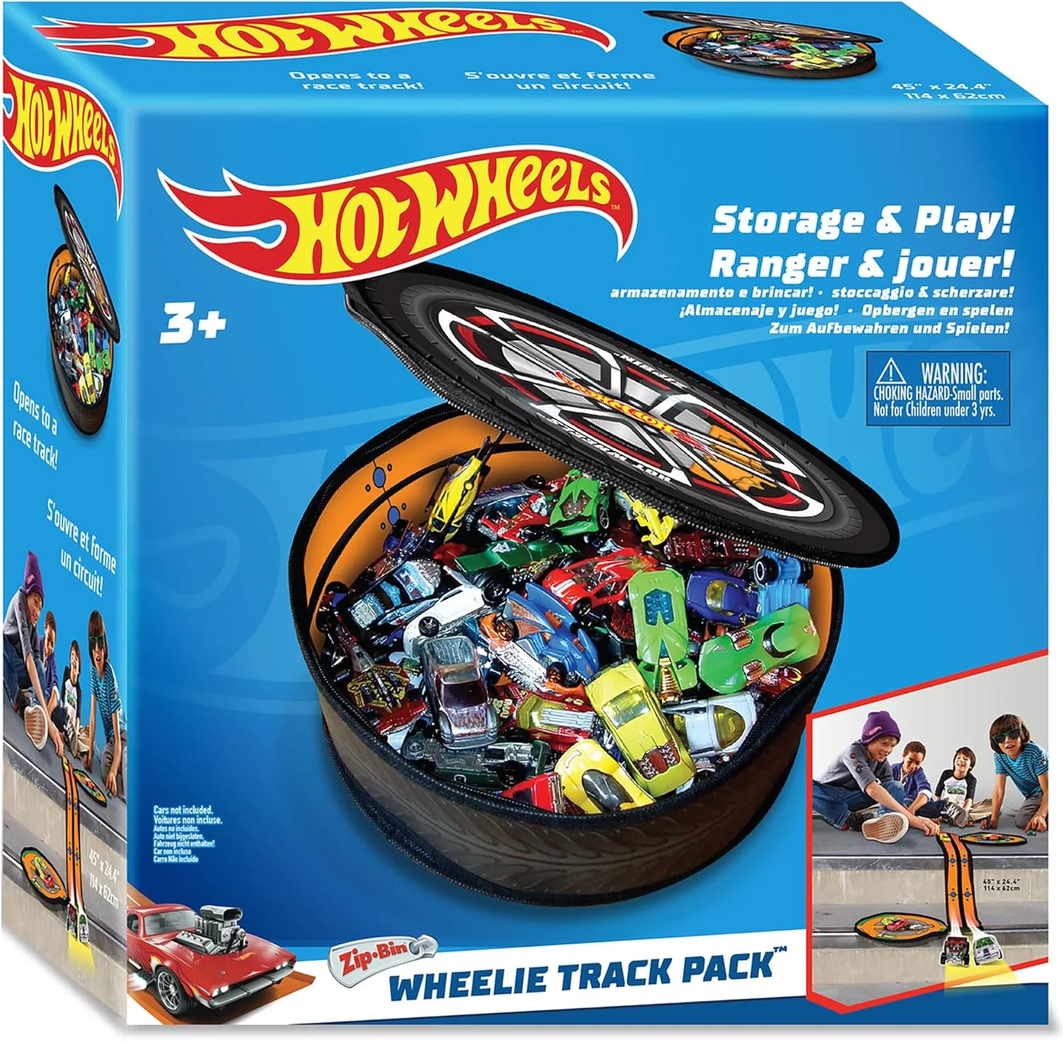 کیف زیپ‌دار چرخ‌دار Neat-Oh Hot Wheels ZipBin Wheelie برای ۱۰۰ ماشین (بدون ماشین)
