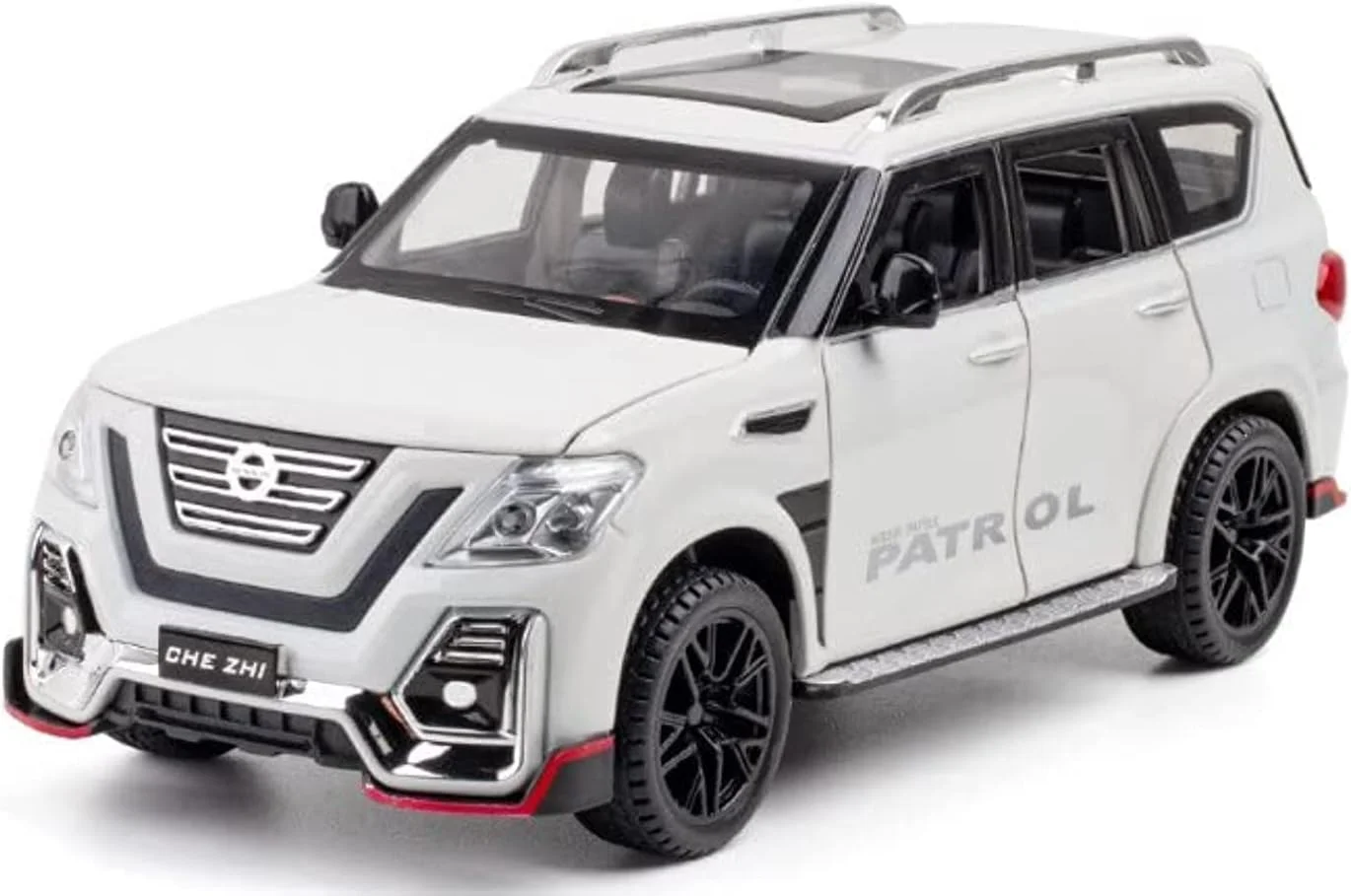 مدل ماشین فلزی نیسان پاترول SUV مقیاس 1:24، مدل دایکست با صدا و نور، اسباب بازی پسرانه، هدیه تولد