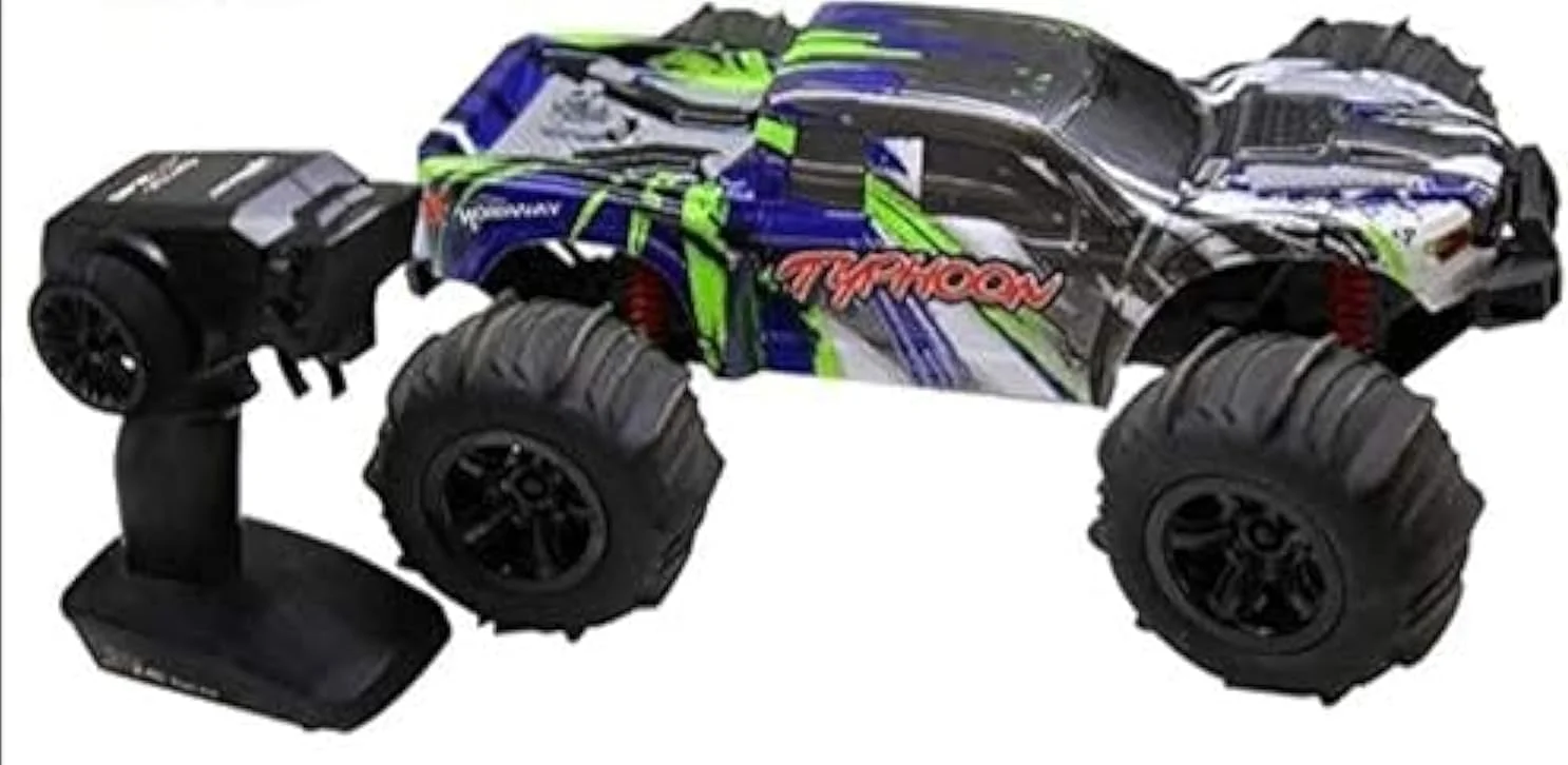 ماشین مسابقه ای هیولا آرسی پر سرعت Hobbiway Typhon MT660-P 1/10 4wd، مشکی/بنفش