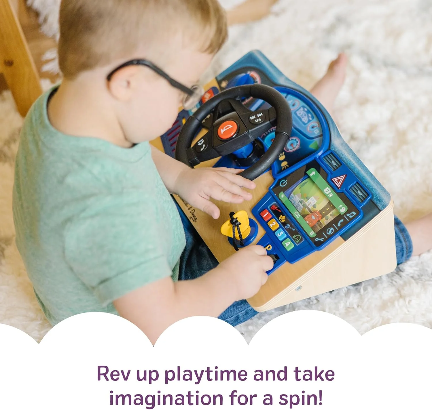 داشبورد تعاملی ویییووم و زووم ملیسا و داگ - اسباب بازی فرمان واقعی با چراغ ها، صداها و قطعات متحرک - سرگرمی رانندگی خیالی برای کودکان 3 سال به بالا | MD31705