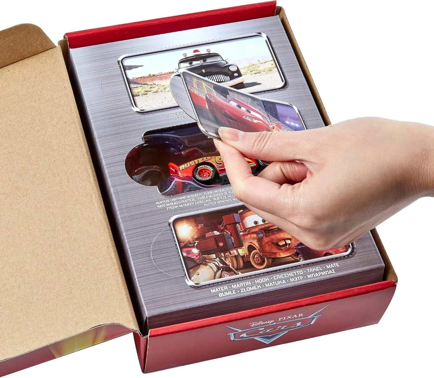 مجموعه 3 عددی ماشین های فلزی دیزنی پیکسار کارز رادیاتور اسپرینگز، مقیاس 1:55، شامل لایتنینگ مک کوئین، کلانتر و ماتر، هدیه ای برای کودکان 3 سال به بالا