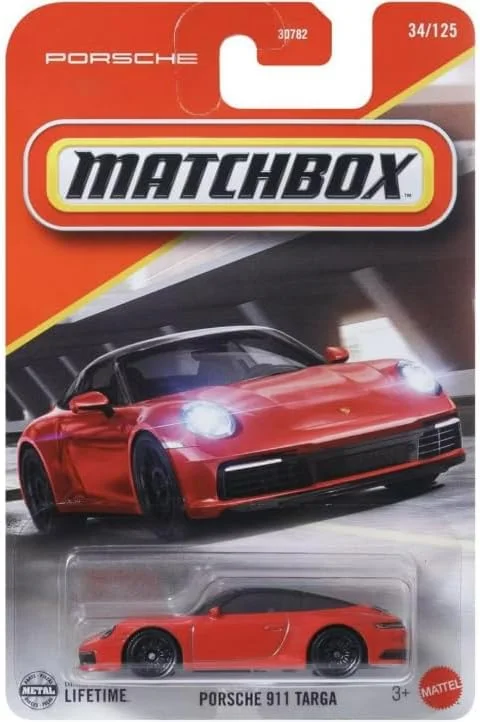 ماشین مسابقه ای پورشه 911 تارگا [قرمز با سقف مشکی] مقیاس 1:64