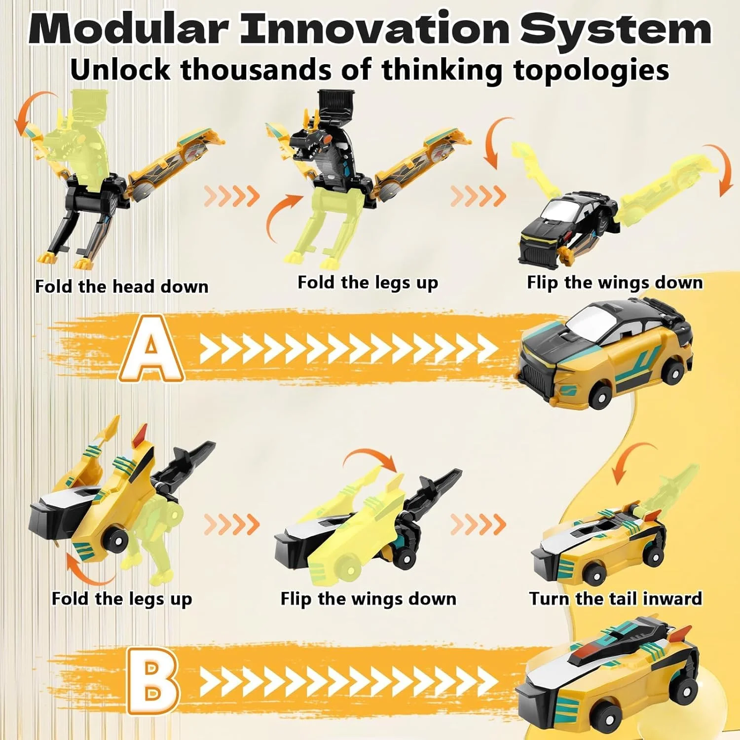 ماشین تبدیل‌شونده مغناطیسی، ربات ماشین تبدیل‌شونده، اسباب‌بازی ماشین مهندسی تبدیل‌شونده 2 عددی، اسباب‌بازی‌های کودک نوپا در فضای باز برای کودکان، هدیه تولد برای پسران 3، 4، 5، 6، 7، 8، 9، 10 ساله