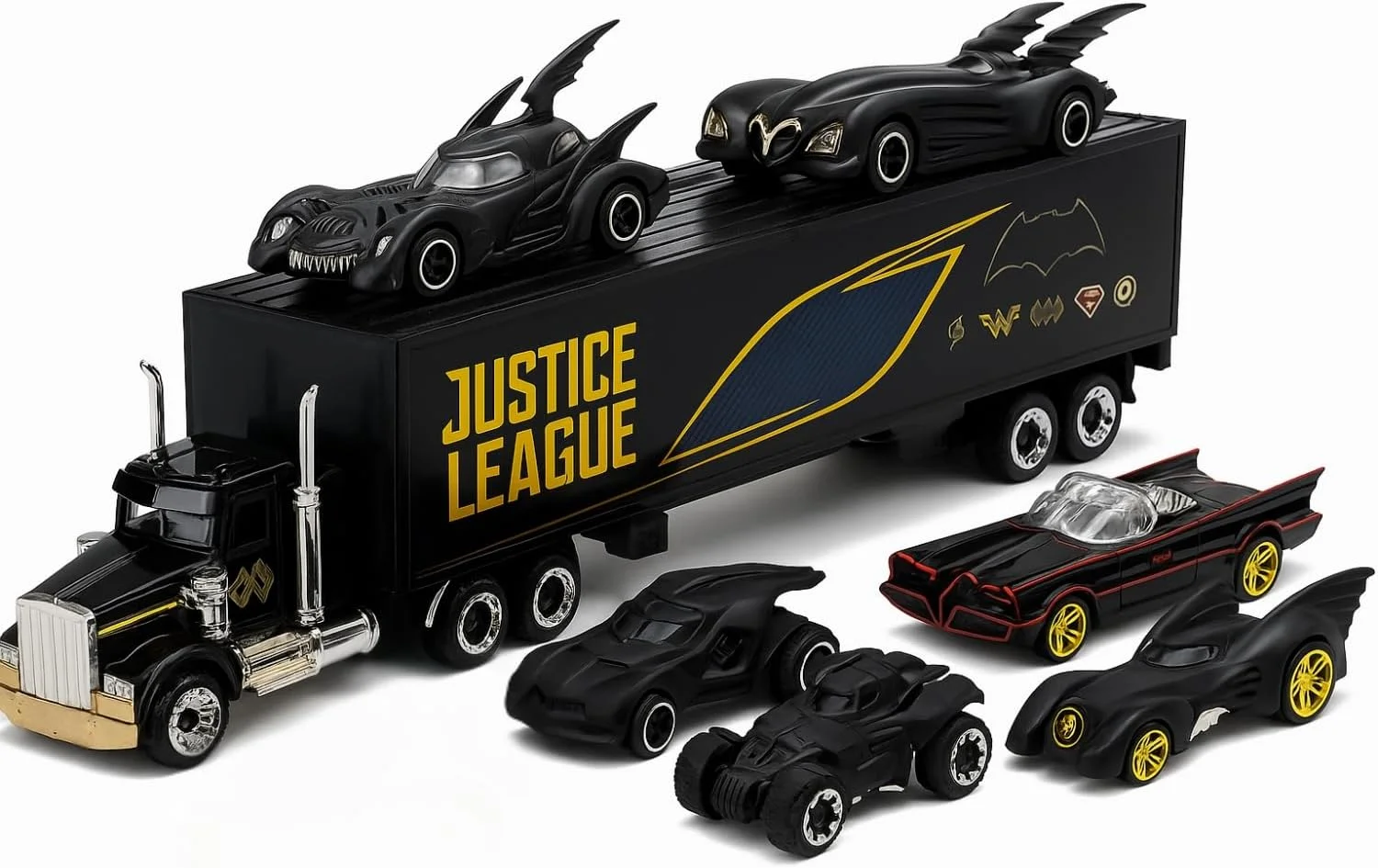 مجموعه اسباب بازی ماشین های لیموس برای کودکان، 7 تکه، مشکی