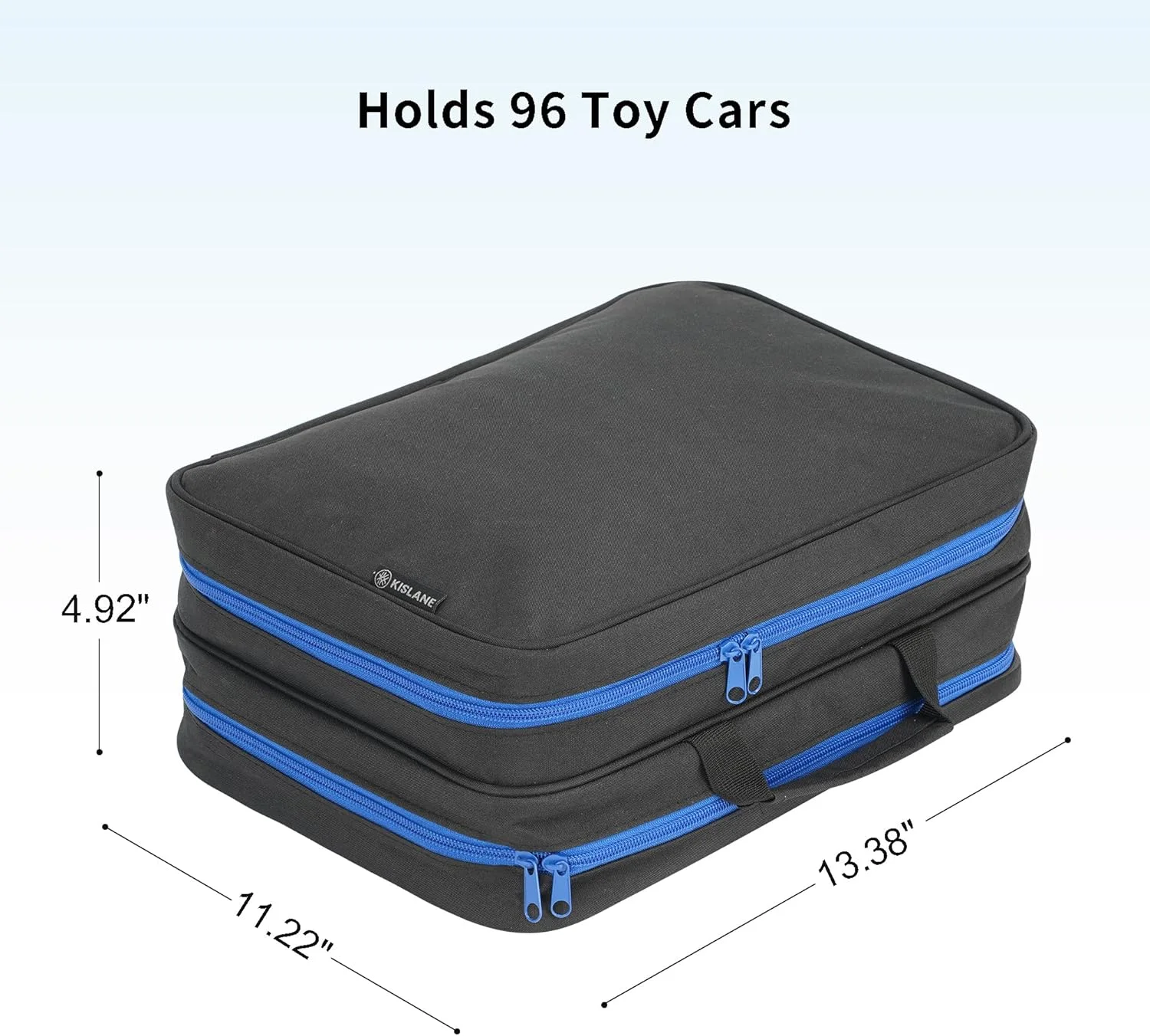 کیف نگهداری 96 ماشین اسباب بازی KISLANE - سازمان دهنده برای اسباب بازی های کوچک، ماشین های مسابقه ای، عروسک های کوچک (فقط کیف) - مشکی