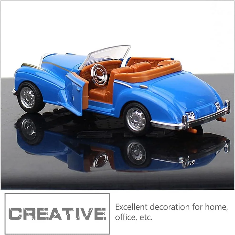 مدل ماشین قدیمی KASTWAVE، اسباب بازی مدل ماشین رترو، ماشین دایکست، فیگور ماشین کلاسیک کلکسیونی برای کودکان، بزرگسالان، هدیه برای دوستداران ماشین، آبی