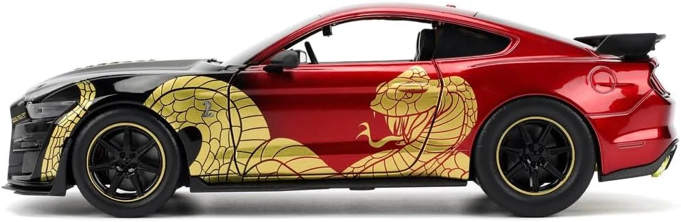 JADA Pink Slips ماشین مدل فورد موستانگ GT 500 سال 2020، مقیاس 1:24، ماشین دایکست به همراه پایه، اسباب بازی برای کودکان و بزرگسالان