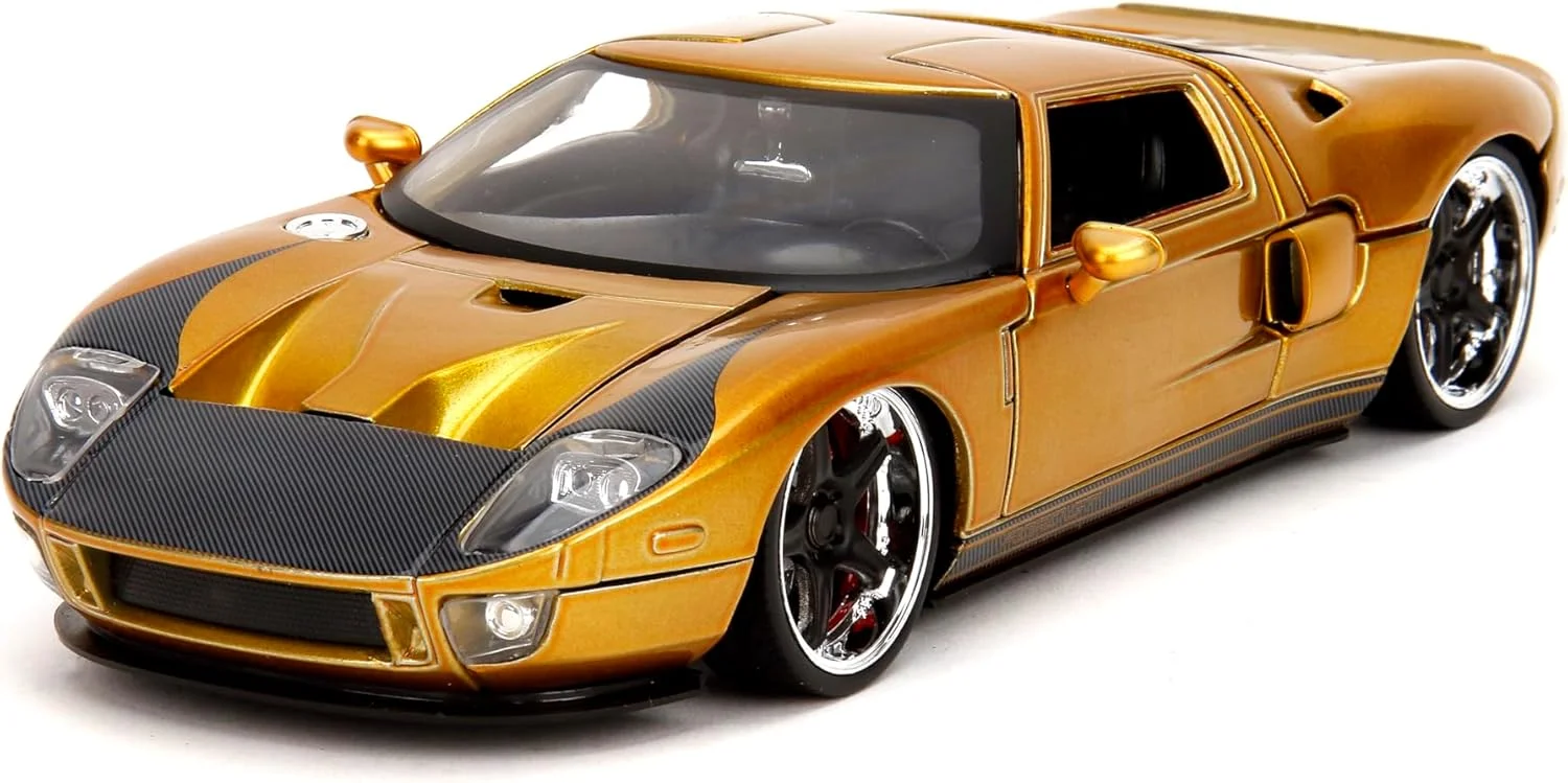 JADA Pink Slips ماشین مدل فورد GT سال 2005، مقیاس 1:24، ماشین دایکست با پایه، اسباب بازی برای کودکان و بزرگسالان