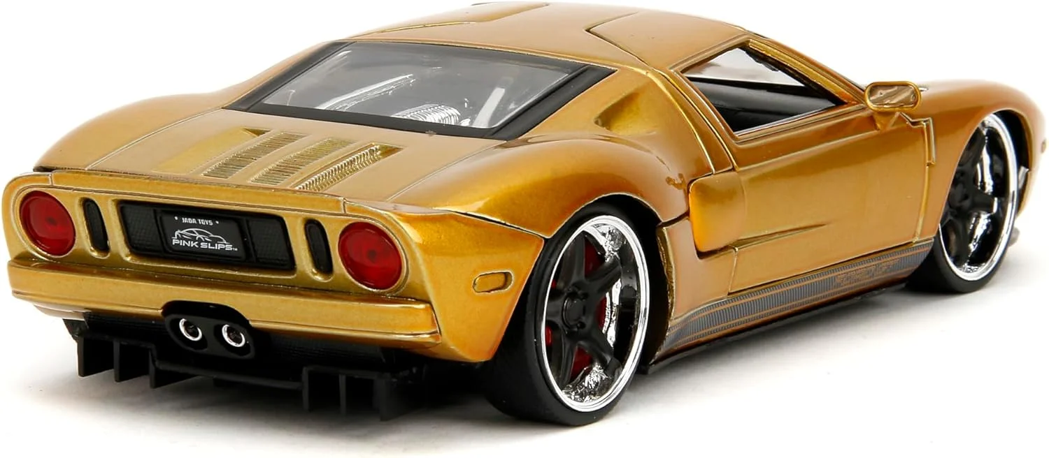 JADA Pink Slips ماشین مدل فورد GT سال 2005، مقیاس 1:24، ماشین دایکست با پایه، اسباب بازی برای کودکان و بزرگسالان