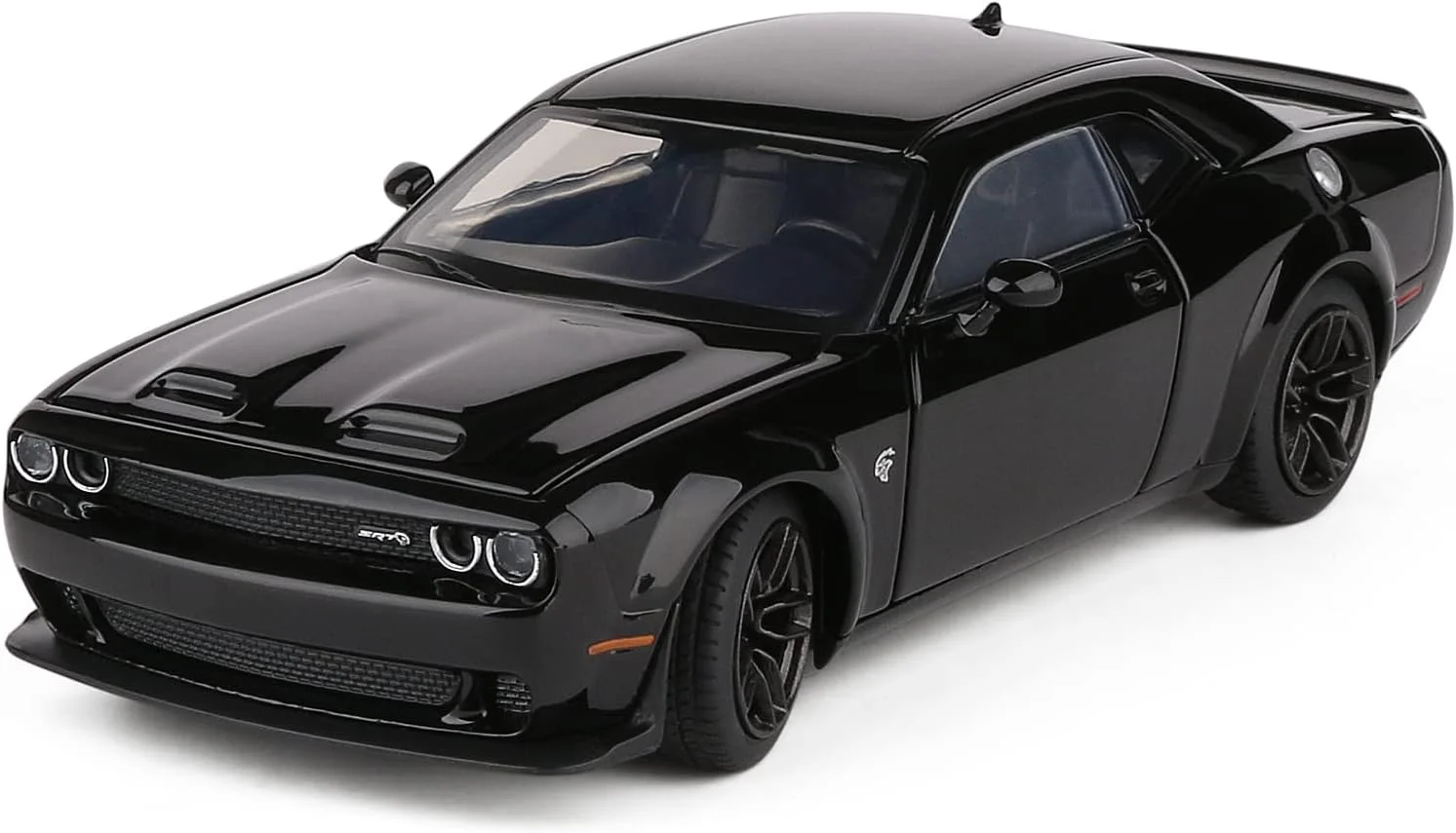 مدل ماشین دایکست آلیاژی اسباب بازی دوج چلنجر، اسباب بازی برای کودکان، بزرگسالان، صنایع دستی فلزی برای دوست پسر، هدیه جوانان (مشکی)