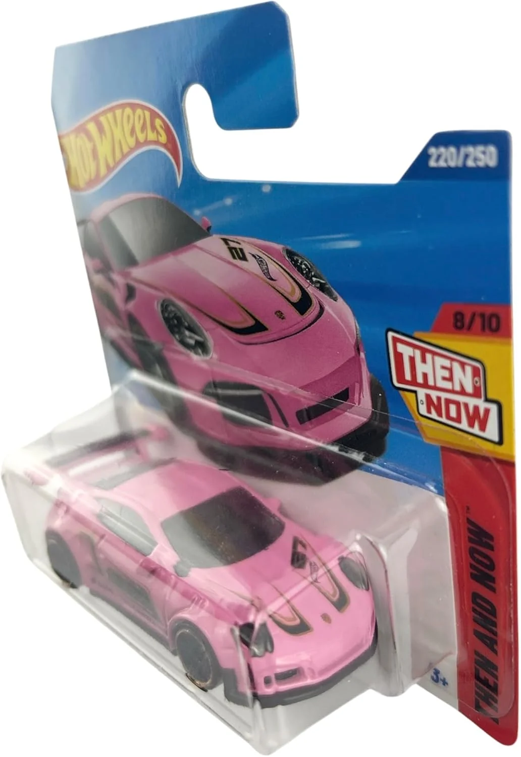 ماشین مدل دایکست پورشه 911 GT3 RS هات ویلز، صورتی، مجموعه دیروز و امروز