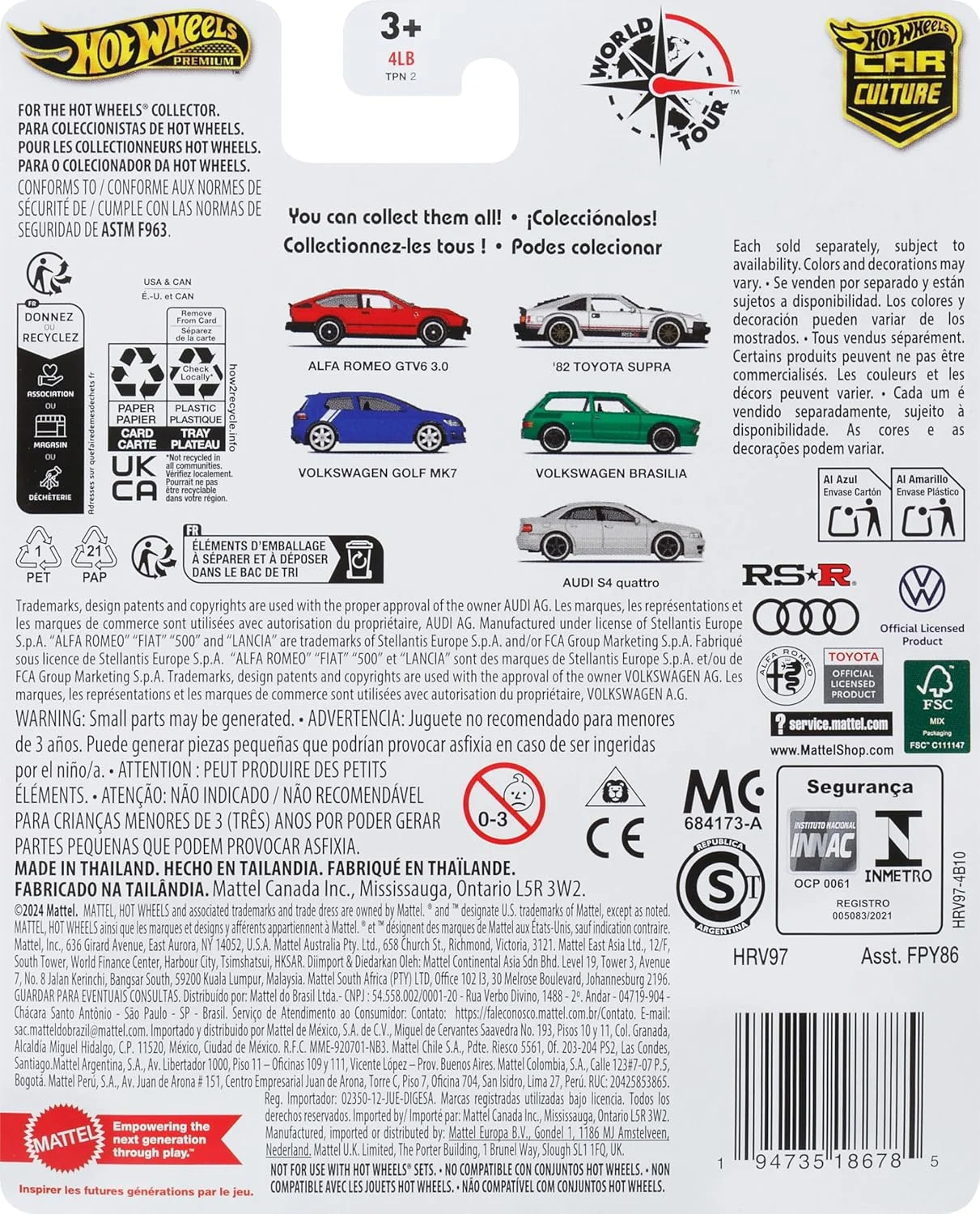 ماشین کلکسیونی هات ویلز پریمیوم کار کالچر، ماشین اسباب بازی دایکست تویوتا سوپرا ۸۲، مقیاس ۱:۶۴، خودرو تور جهانی با لاستیک های ریل رایدرز