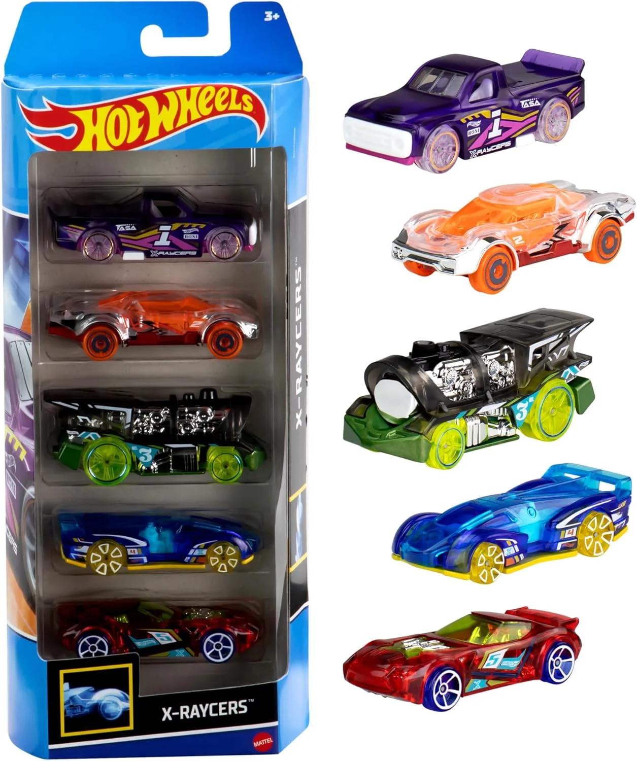 مجموعه ۵ عددی ماشین های Hot Wheels (مدل ها ممکن است متفاوت باشند)