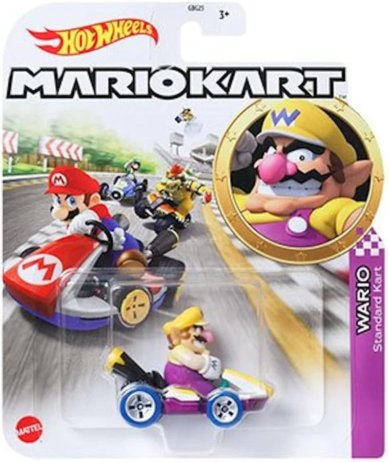 مجموعه ماشین های شخصیت های ماریو کارت هات ویلز، بسته 8 عددی، وسایل نقلیه بازی نینتندو GBG25-957M