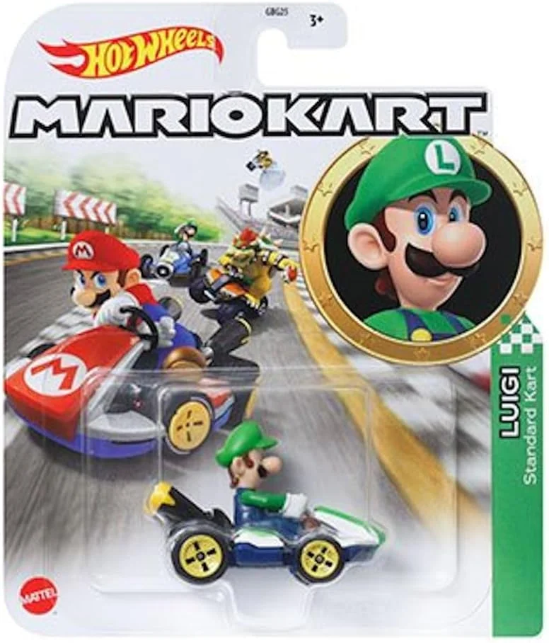 مجموعه ماشین های شخصیت های ماریو کارت هات ویلز، بسته 8 عددی، وسایل نقلیه بازی نینتندو GBG25-957M