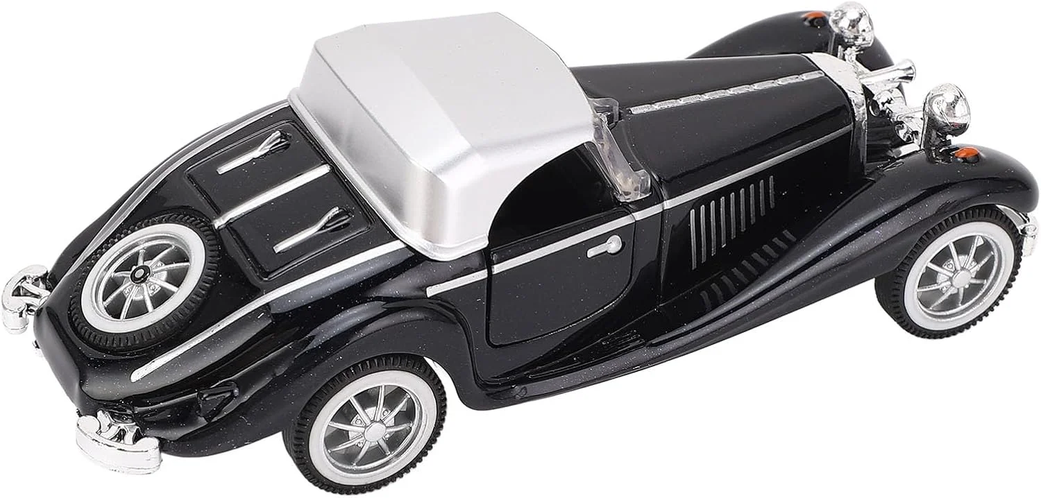 مدل ماشین کلاسیک قدیمی و شیک Haofy، اسباب بازی کلکسیونی دایکست برای تحریک تخیل کودکان، آلیاژ پلاستیکی، مناسب برای بچه ها (مشکی)