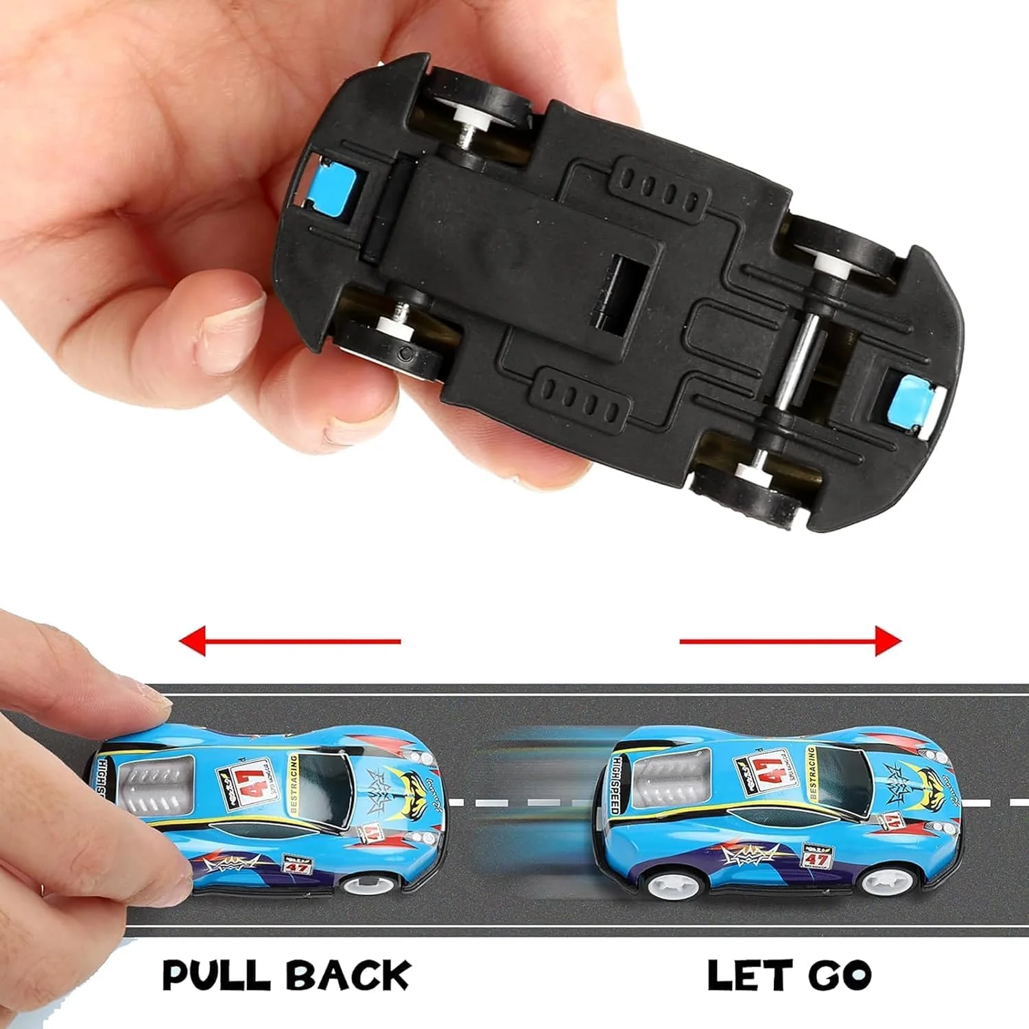 مجموعه 50 عددی ماشین های اسباب بازی فلزی کوچک عقب کشیدنی به همراه جعبه نگهداری - وسایل نقلیه رنگارنگ دایکست برای کودکان - بسته اسباب بازی ماشین فله ای برای پسران و دختران، هدیه مهمانی و کادو