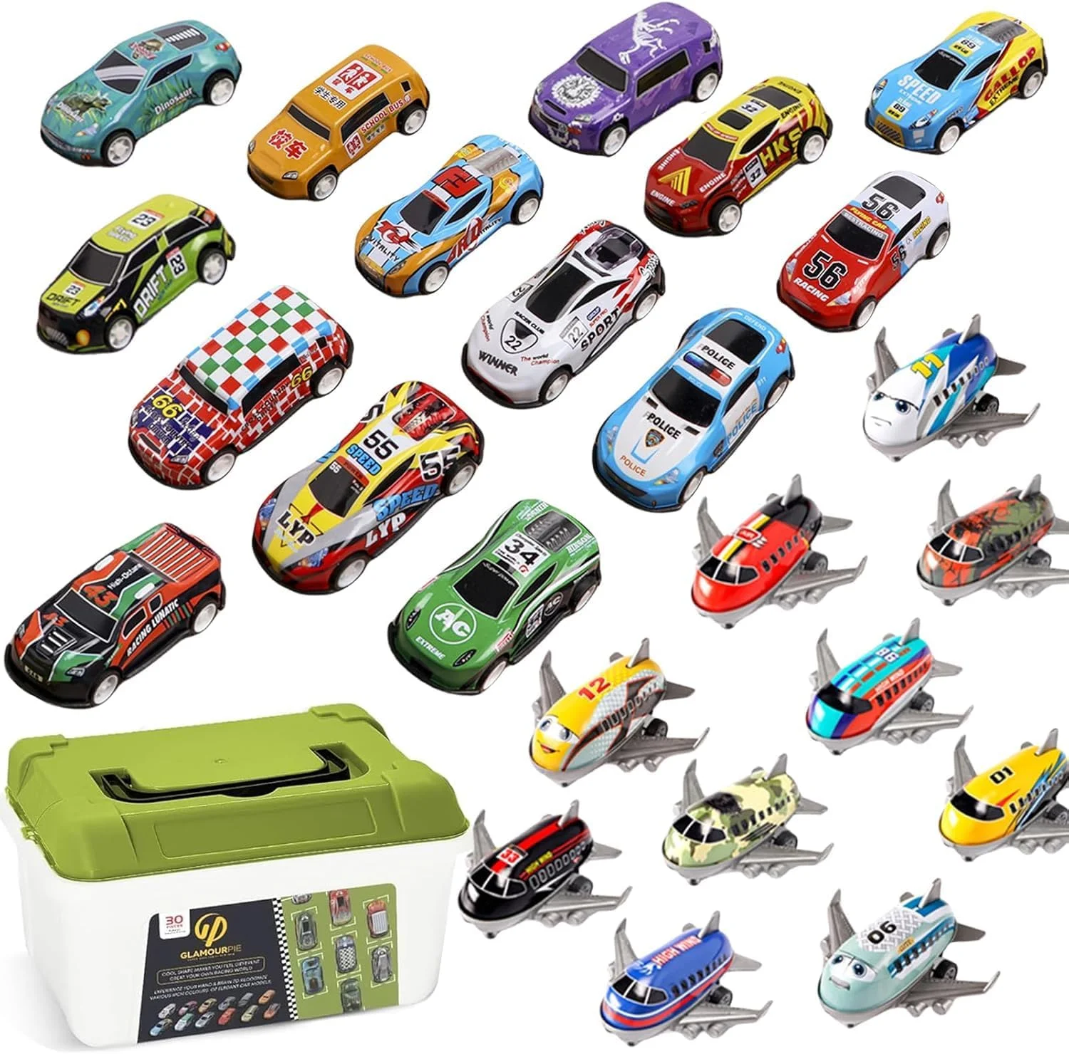 مجموعه 24 عددی ماشین و هواپیمای عقب کشیدنی فلزی کوچک به همراه جعبه نگهداری + پیست فرودگاهی، اسباب بازی پیست مسابقه برای کودکان 3 تا 8 سال مجموعه 24 عددی ماشین و هواپیمای عقب کشیدنی فلزی کوچک به همراه جعبه نگهداری + پیست فرودگاهی، اسباب بازی پیست مسابقه برای کودکان 3 تا 8 سال