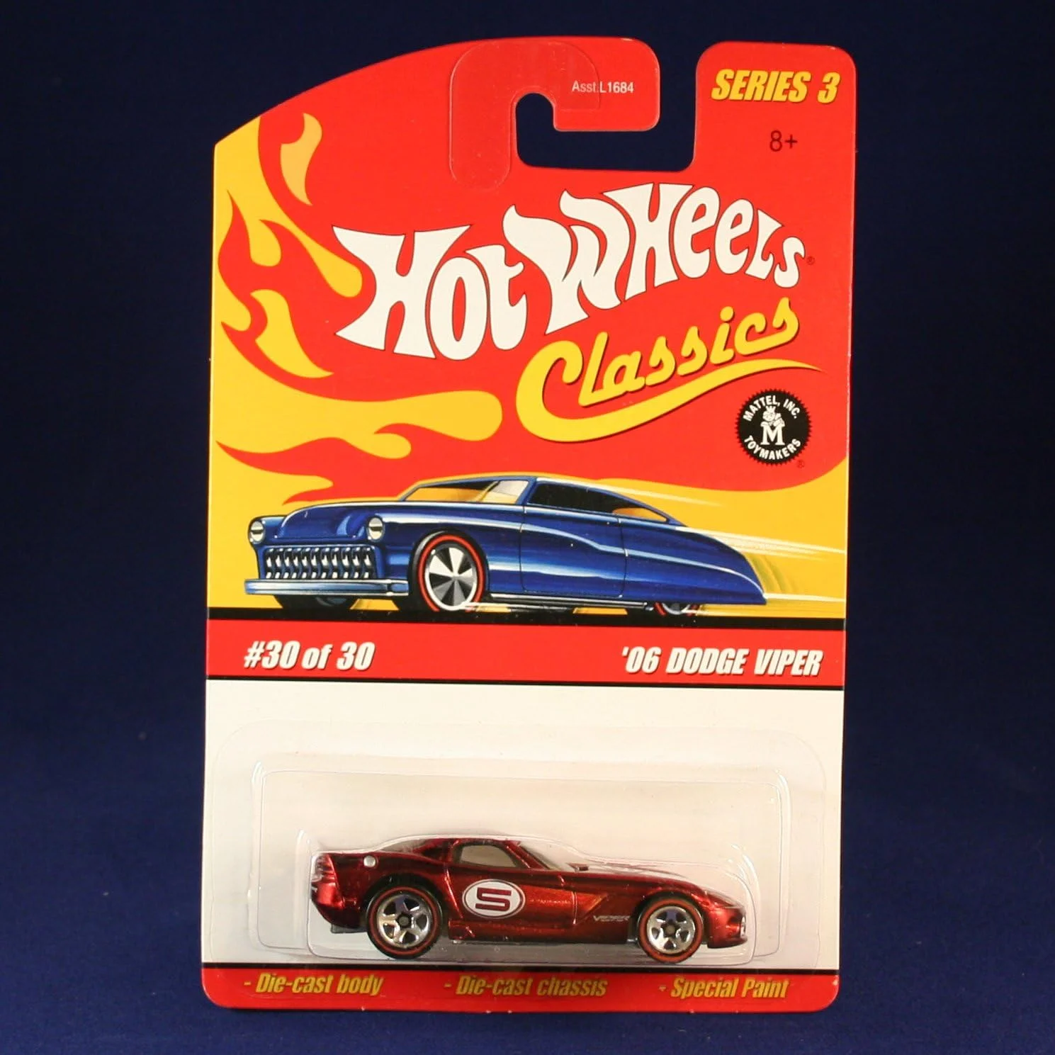 مدل دوج وایپر (قرمز) ۲۰۰۶ هات ویلز کلاسیک، مقیاس ۱:۶۴