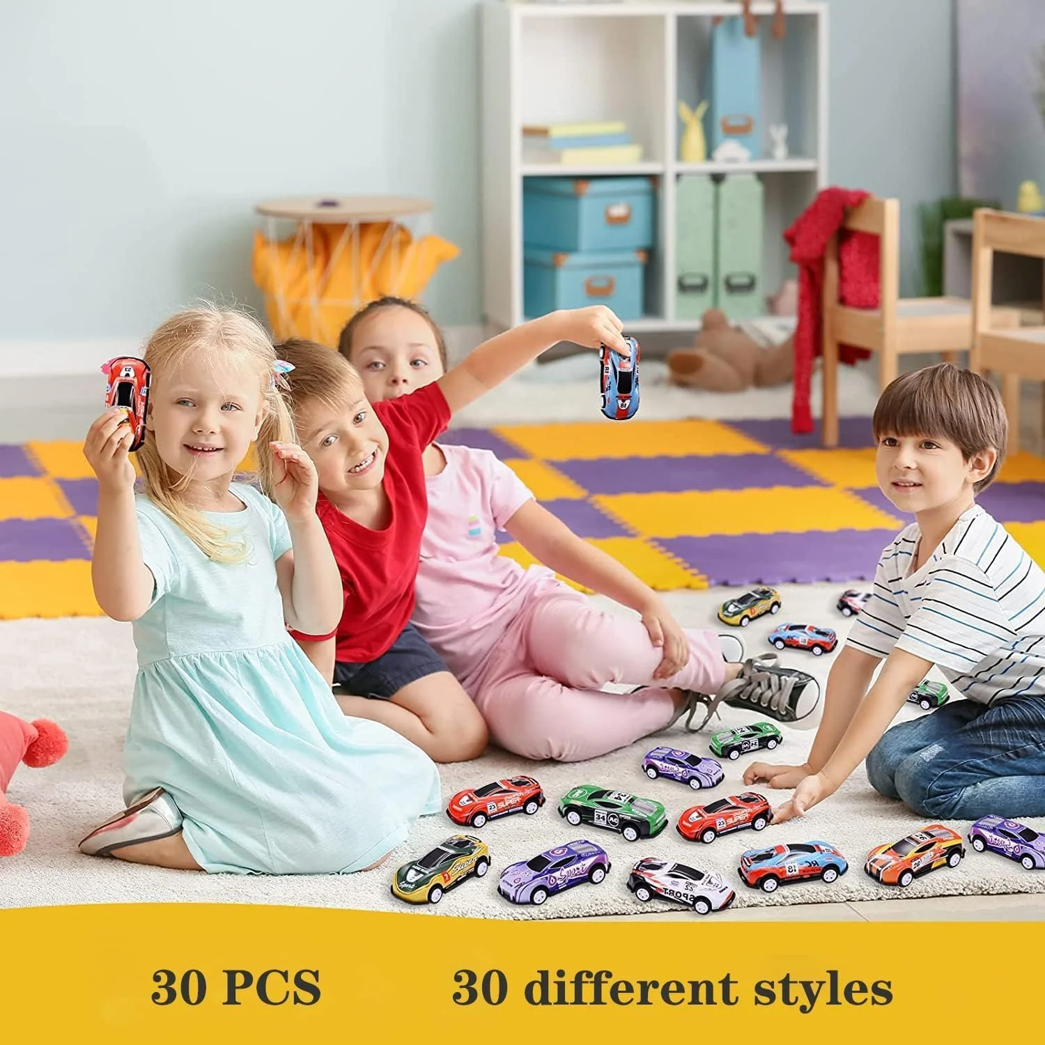 بسته 30 عددی ماشین های اسباب بازی عقب کش، مینی ماشین های مسابقه ای دایکاست، اسباب بازی ماشین های مهمانی، پرکننده های کیسه هدیه، پرکننده های پیناتا، اسباب بازی های جعبه جایزه گنجینه معلم برای پسران دختران کودکان نوپا 3+ سال