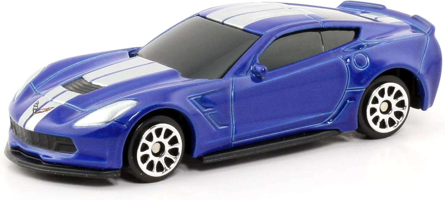 مجموعه 5 عددی ماشین های دایکست D-Power مقیاس 1:64 - مدل های کلکسیونی دارای مجوز (فورد موستانگ 2015، کوروت گرند اسپورت 2017، کامارو 2010، دوج چلنجر، فورد F-150) | بدنه فلزی، چرخ های روان