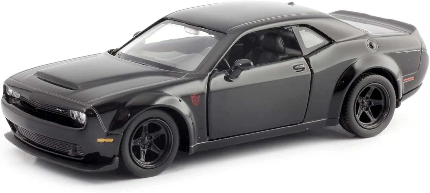 مدل کلکسیونی دوج چلنجر SRT Demon 2018 دایکست D-Power مقیاس 1:36 – مشکی مات، عقبکش مدل کلکسیونی دوج چلنجر SRT Demon 2018 دایکست D-Power مقیاس 1:36 – مشکی مات، عقبکش