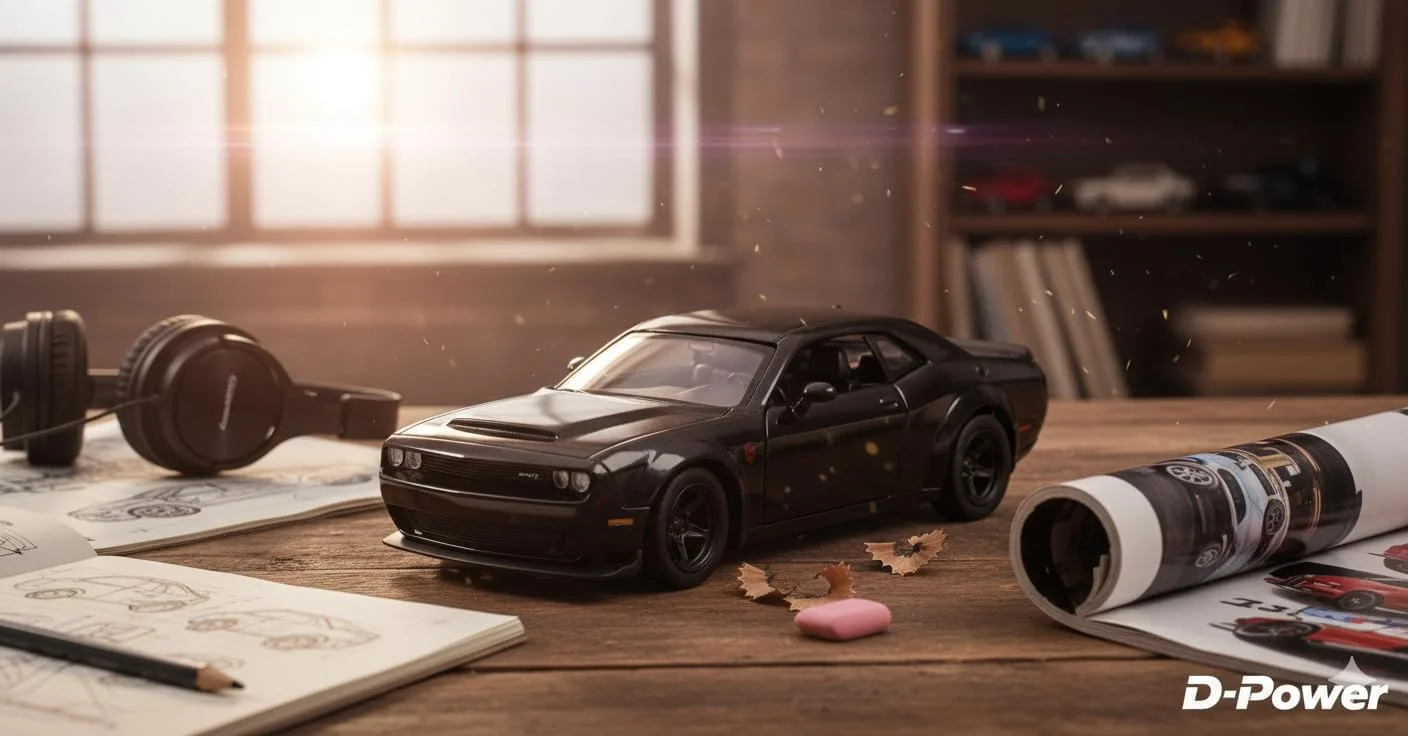 مدل کلکسیونی دوج چلنجر SRT Demon 2018 دای‌کست D-Power مقیاس 1:36 – مشکی مات، عقب‌کش