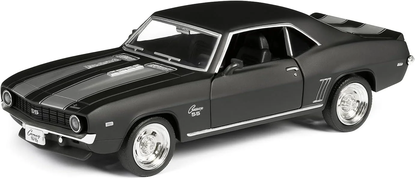مدل کلکسیونی شورولت کامارو ۱۹۶۹ دای‌کست D-Power، مقیاس ۱:۳۶ – مشکی مات، عقب‌کش