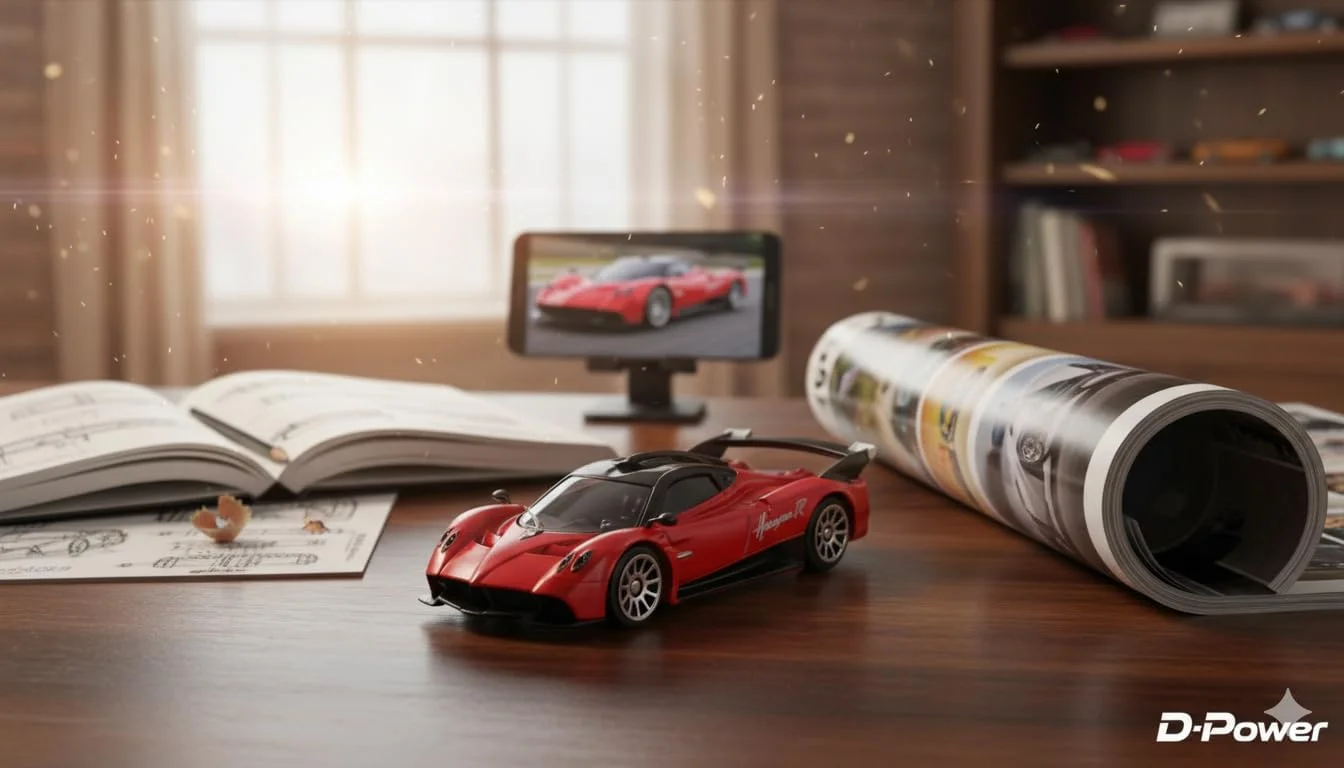 مدل دایکست پاگانی هوایرا R مات قرمز D-Power مقیاس 1:64 – مینی سوپرخودروی کلکسیونی، مدل ماشین اسباب بازی کودک و بزرگسال