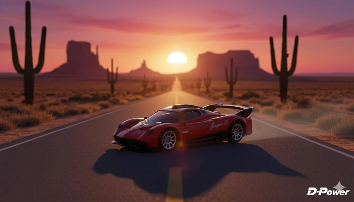 مدل دایکست پاگانی هوایرا R مات قرمز D-Power مقیاس 1:64 – مینی سوپرخودروی کلکسیونی، مدل ماشین اسباب بازی کودک و بزرگسال