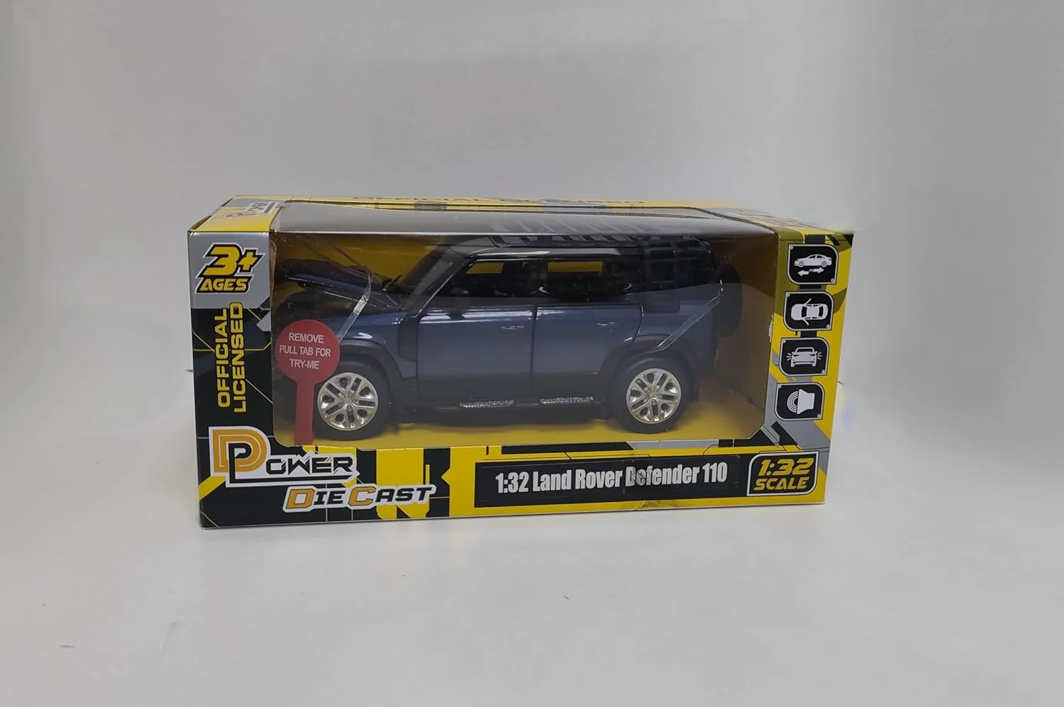 D-power - لندرور دیفندر 110 مدل 2020 - آبی | ماکت دایکست، آیتم کلکسیونی نهایی، خودروهای شاسی بلند | وسایل نقلیه اسباب بازی، مدل ماشین فلزی - مجموعه عقب کش | سایز - 1:32، برای کودکان 3 سال به بالا