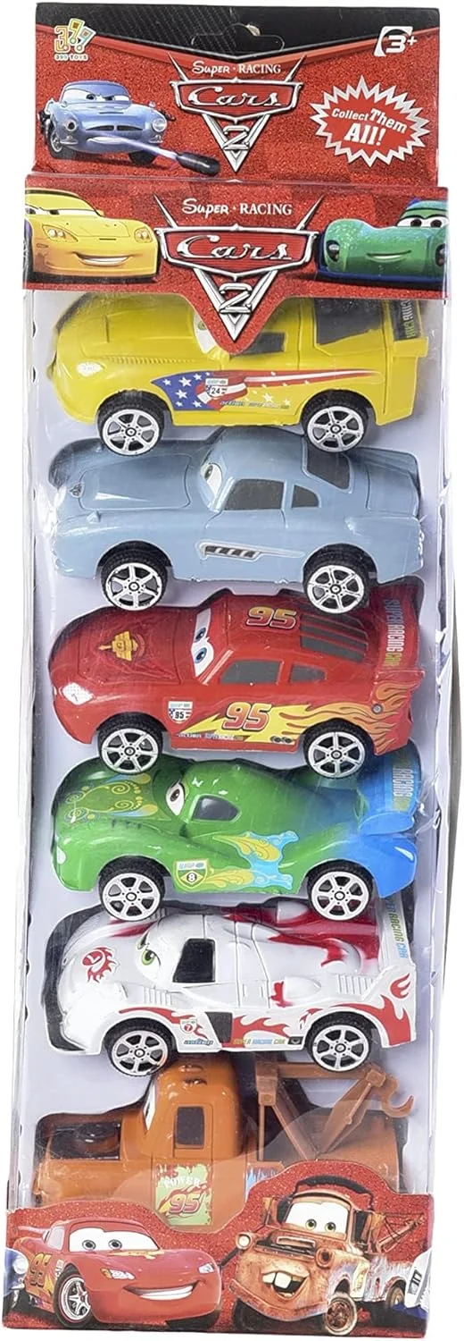 اسباب بازی ماشین مسابقه ای فوق العاده با 6 قطعه برای پسران - چند رنگ