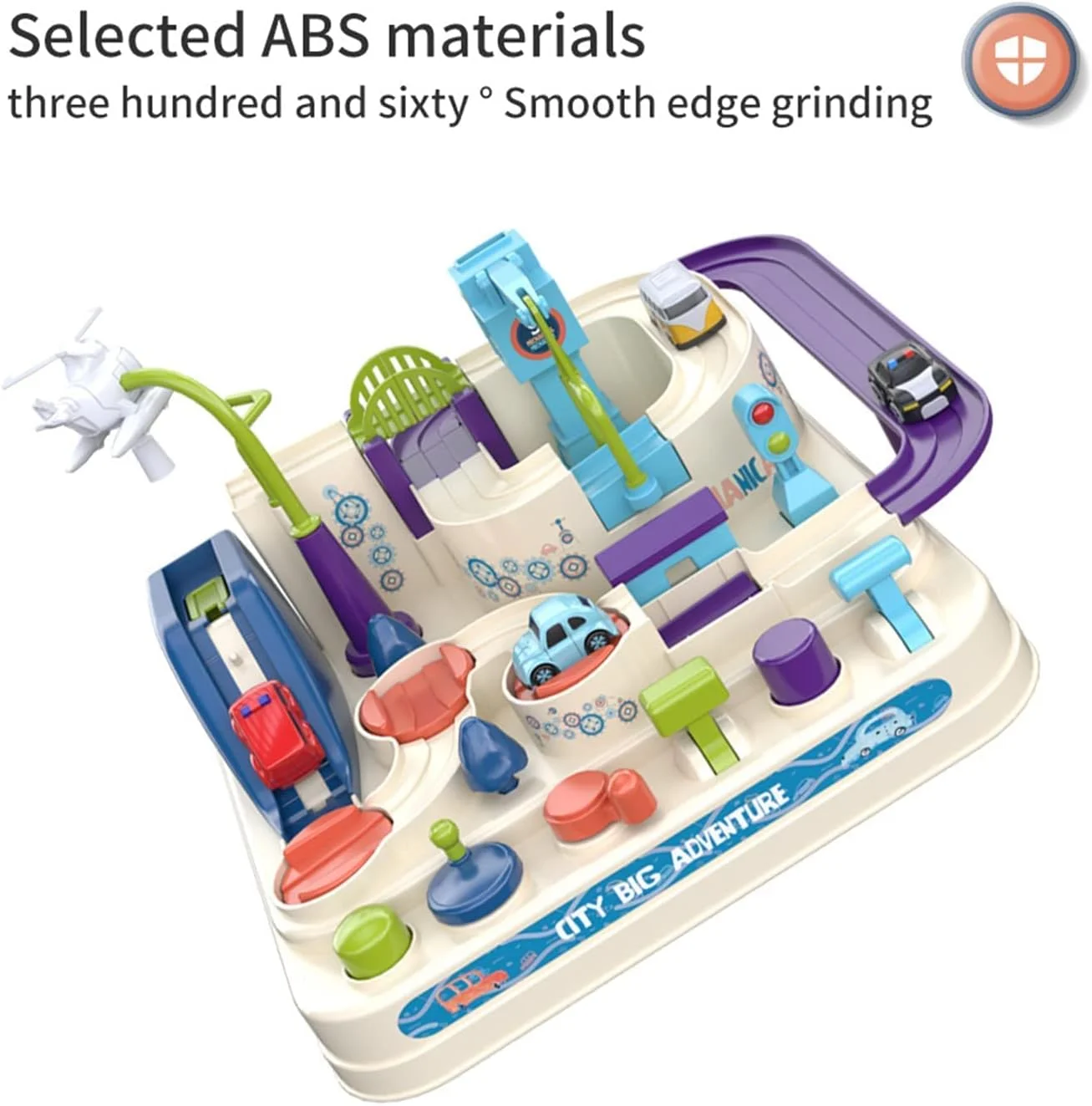 اسباب بازی ماشین ریلی برقی Beauenty، پارکینگ ساختمان، ماجراجویی مسابقه ای، اسباب بازی های ماشین ریلی، ماشین های ریلی تعاملی مکانیکی مغز کودکان (A)