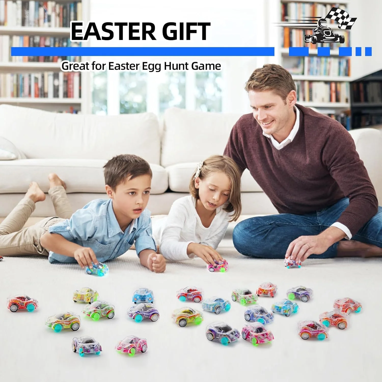 مجموعه 50 عددی ماشین های عقب کش کوچک آزونی، ماشین های مسابقه ای عقب کش برای کودکان و نوپاها، اسباب بازی های فله ای برای مهمانی، جوایز کلاسی، پرکننده های پیناتا، هدیه برای دختران و پسران