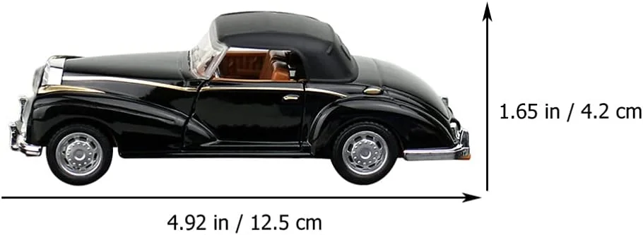 مدل ماشین قدیمی Alipis، اسباب بازی ماشین فلزی وینتیج، مدل کلکسیونی خودرو کلاسیک دایکست، دکوراسیون رومیزی کلکسیونی برای خانه، دفتر، هدیه مهمانی، اسباب بازی هدیه برای پسران و دختران (مشکی)