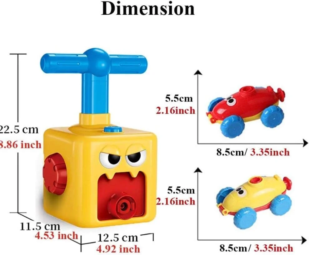 ماشین اسباب بازی بادی AM ANNA - اسباب بازی علمی با پمپ بادی ابتکاری - 2 ماشین + 6 بادکنک ماشین اسباب بازی بادی AM ANNA - اسباب بازی علمی با پمپ بادی ابتکاری - 2 ماشین + 6 بادکنک