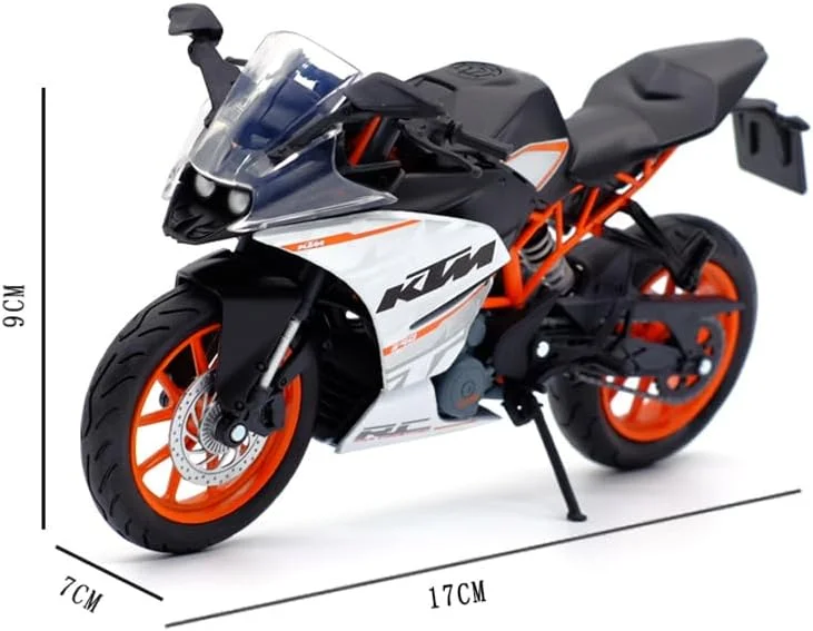 مدل موتورسیکلت اسپرت Automaxx 1:12 KTMs RC390، مجموعه موتورسیکلت های ترولی با جابجایی بزرگ، هدیه (RC390(جعبه)) مدل موتورسیکلت اسپرت Automaxx 1:12 KTMs RC390، مجموعه موتورسیکلت های ترولی با جابجایی بزرگ، هدیه (RC390(جعبه))